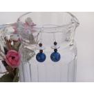 coin pearl and lapis earrings