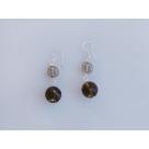 smoky quartze earrings with 925 silver hook
