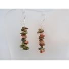 green flower earrings 
