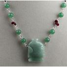 popular jade ball necklace with tropical fish charm
