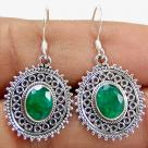 Faceted Emerald earrings