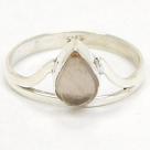 Faceted Natural Rose Quartz Ring