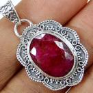 Faceted Natural Ruby Pendant