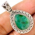 Faceted Natural Emerald Pendant
