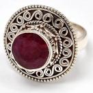 Faceted Natural Ruby Ring