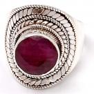 Faceted Natural Ruby Ring