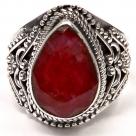 Faceted Natural Ruby Ring