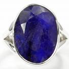 faceted blue saphire Ring