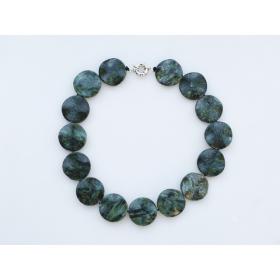 18.5 inches 30mm peacock stone necklace