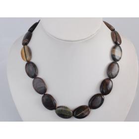 17.5 inches 16*24 gemstone necklace with toggle clasp