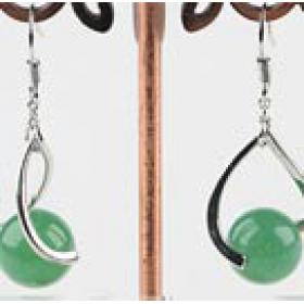 10mm jade balll earrings