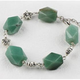 jade tibet silver bracelet with extendable chain