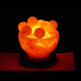 bowl with ball lamp