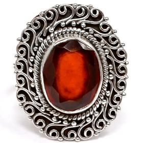 Faceted Garnet Rings