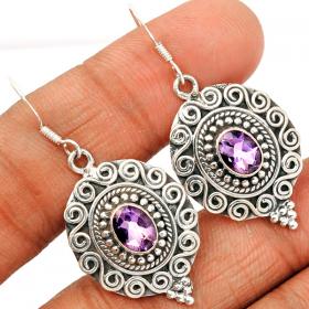 FACETED AMETHYST EARRING