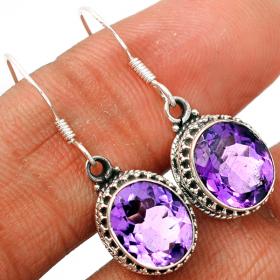 FACETED AMETHYST EARRING
