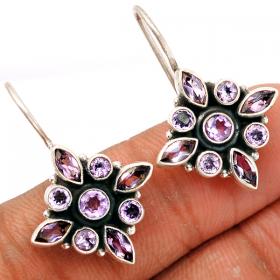 FACETED AMETHYST EARRING