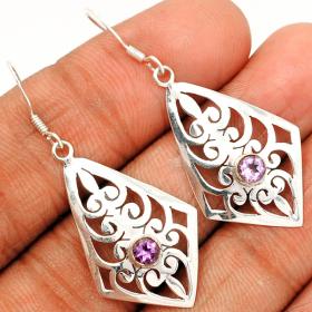 FACETED AMETHYST EARRING