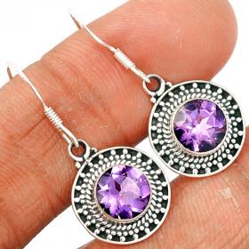 FACETED AMETHYST EARRING