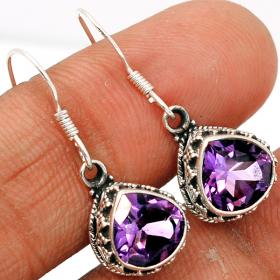 FACETED AMETHYST EARRING