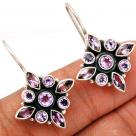 FACETED AMETHYST EARRING