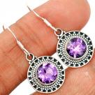 FACETED AMETHYST EARRING