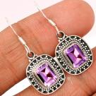 FACETED AMETHYST EARRING