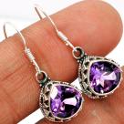 FACETED AMETHYST EARRING
