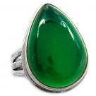 FACETED GREEN ONYX RING