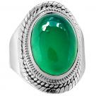 FACETED GREEN ONYX RING