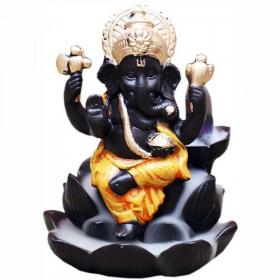 GANESH LOTUS BACKFLOW INCENSE BURNER 11×9.6CM