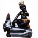 KRISHNA ORANGE BACKFLOW INCENSE BURNER 11X9CM